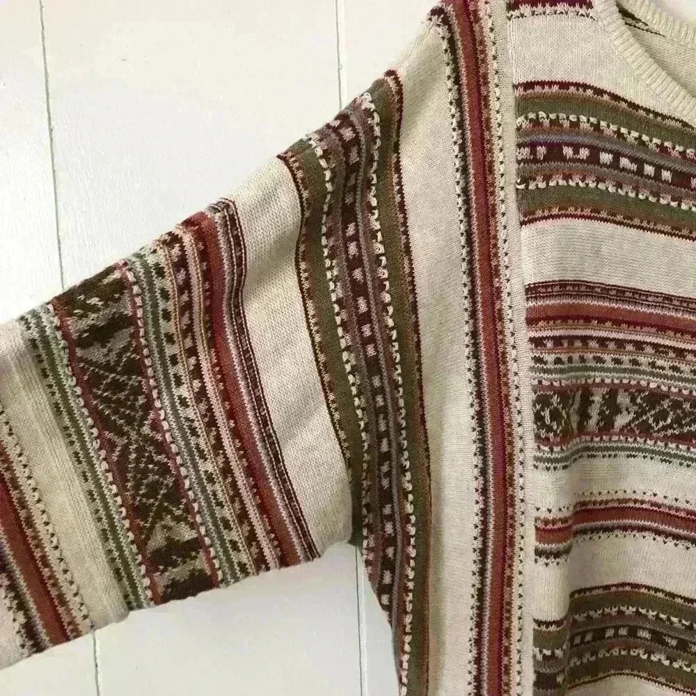 Chaps Women’s Knit Cotton & Linen Blend Top Sweater Size L/G - Picture 2 of 7